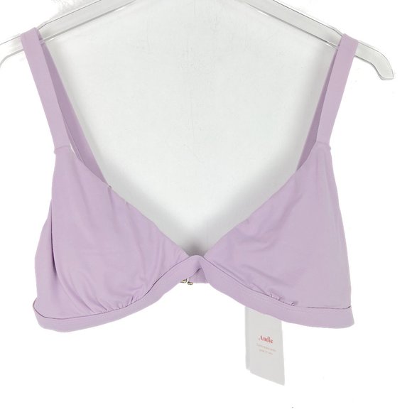 NWT Andie Swim The Caicos Top Flat Bikini Top Light Purple Size Large L NEW - Picture 1 of 9